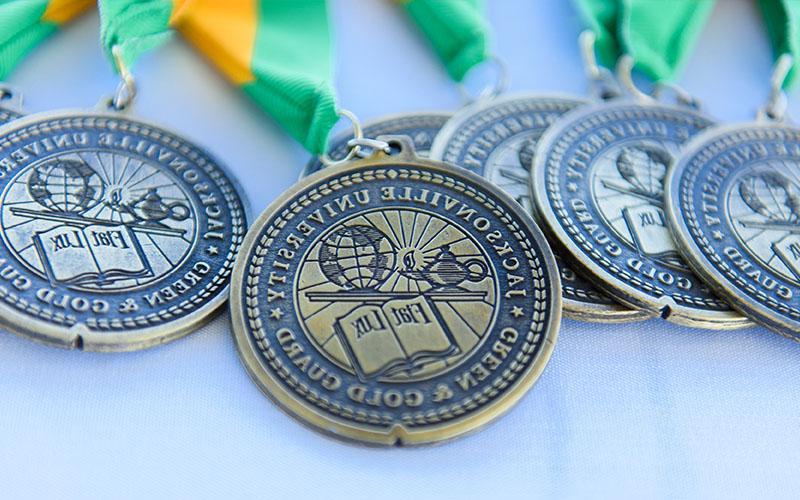 Green and Gold Guard Medallions