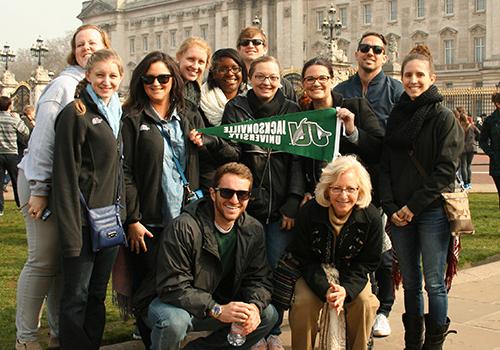 Students studying abroad.